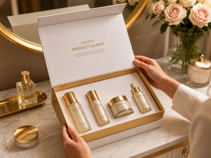 Custom rigid packaging produced for a product launch